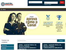 Tablet Screenshot of canaldosconcursos.com